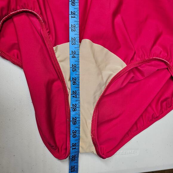 Lands' End Plus Size Slender Suit Grecian Low Leg One Piece Swimsuit - Picture 7 of 8